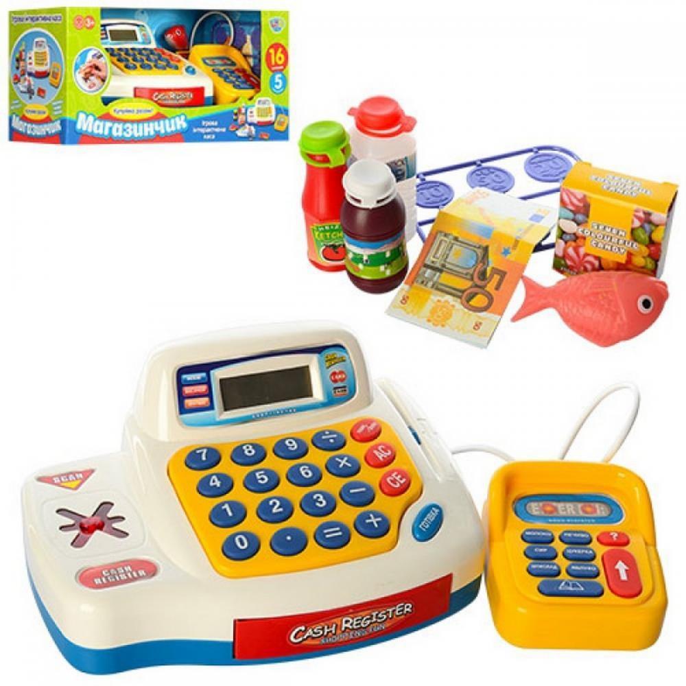 

Детский игровой кассовый аппарат Limotoy с калькулятором и терминалом (7020 UA)