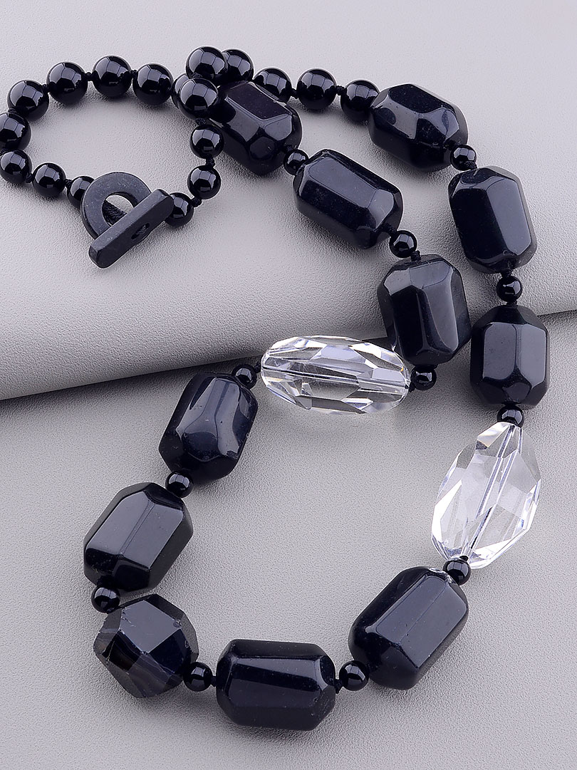 

Бусы из горного хрусталя, из агата 65 см. 053481