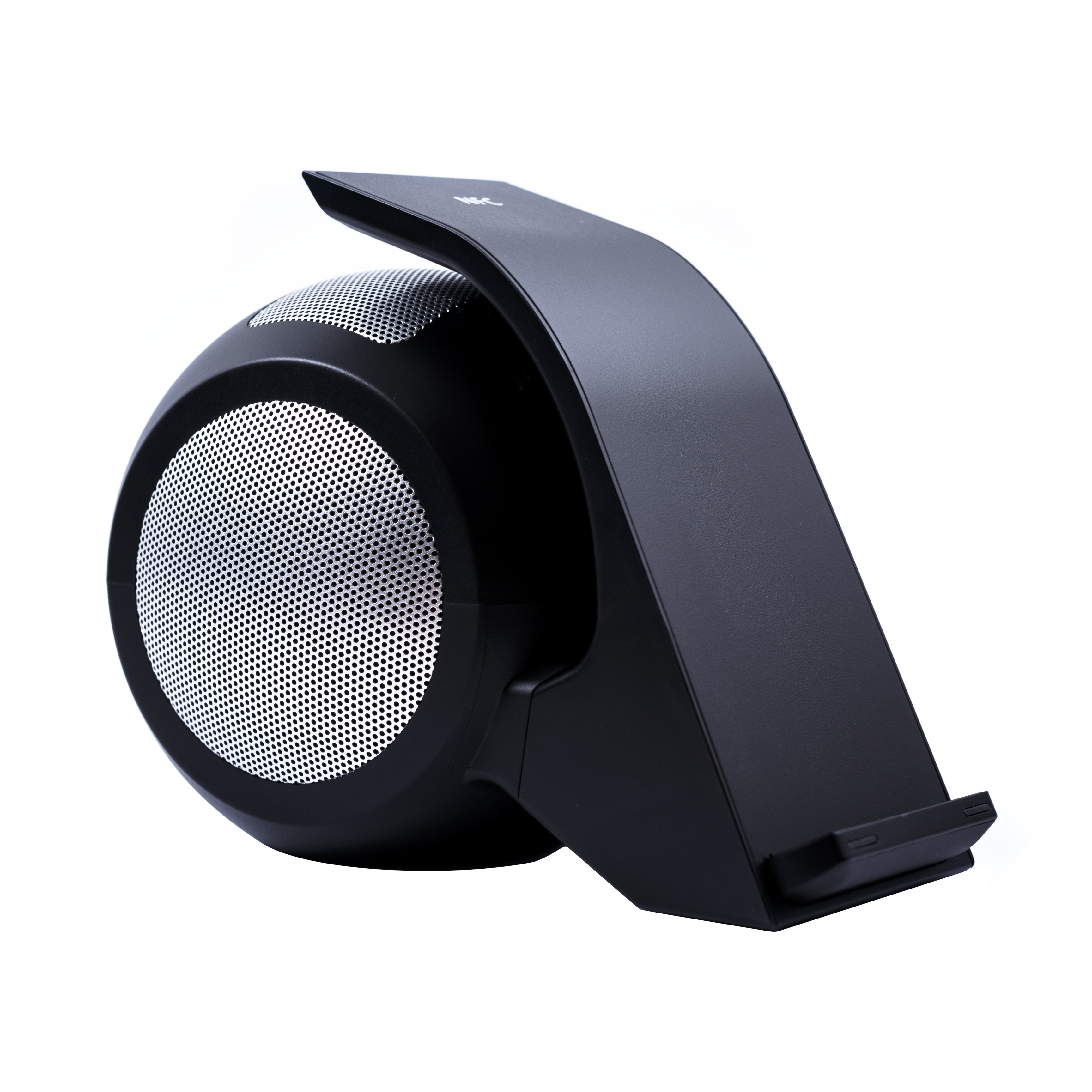 

Беспроводное зарядное устройство – bluetooth-колонка 2 в 1 GRAY STARLING серебристо - черная