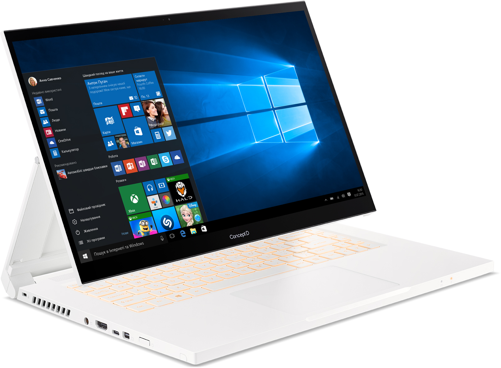 

Ноутбук Acer ConceptD 3 Ezel CC315-72G-5903 (NX.C5NEU.005) White