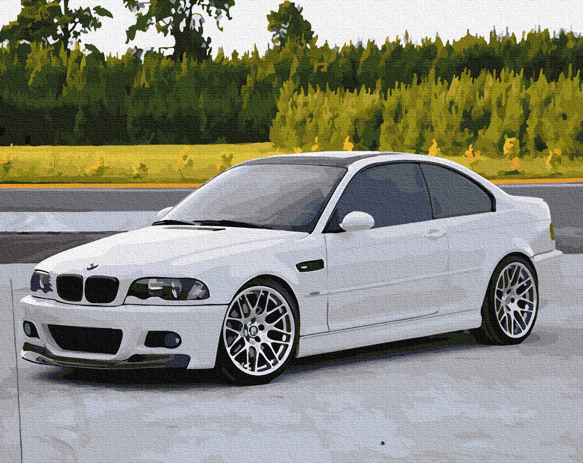 

Картина по номерам Білий BMW