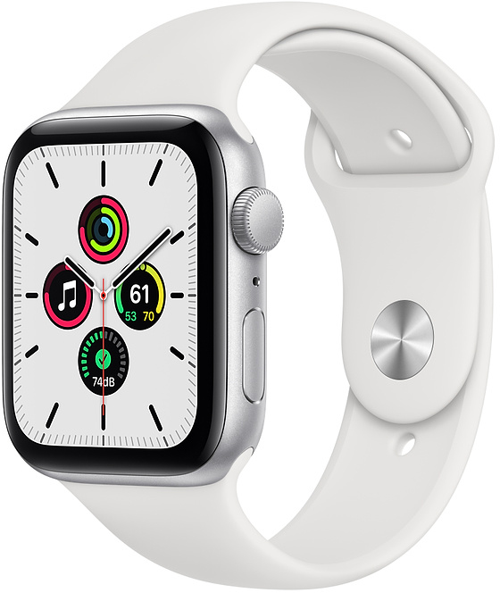 

Смарт-годинник Apple Watch SE GPS 44mm Silver Aluminium Case with White Sport Band (MYDQ2UL/A)