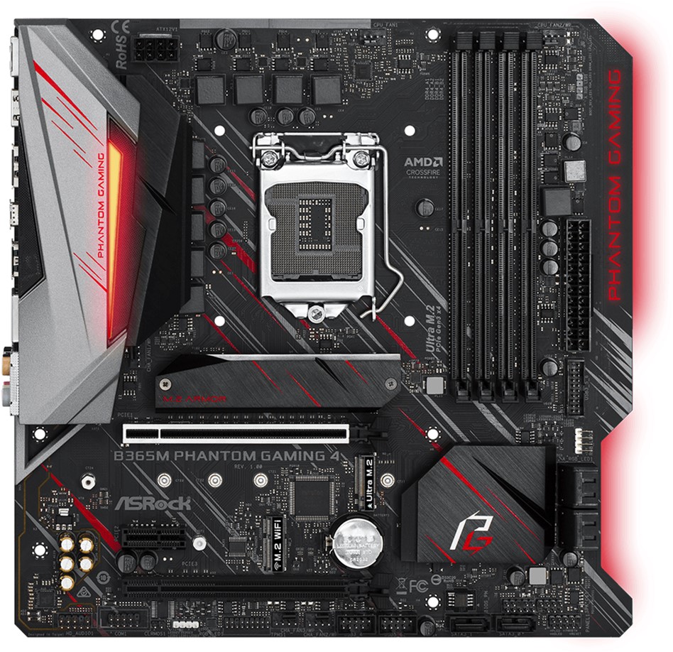 

Материнская плата ASRock B365M Phantom Gaming 4 (s1151, Intel B365, PCI-Ex16)