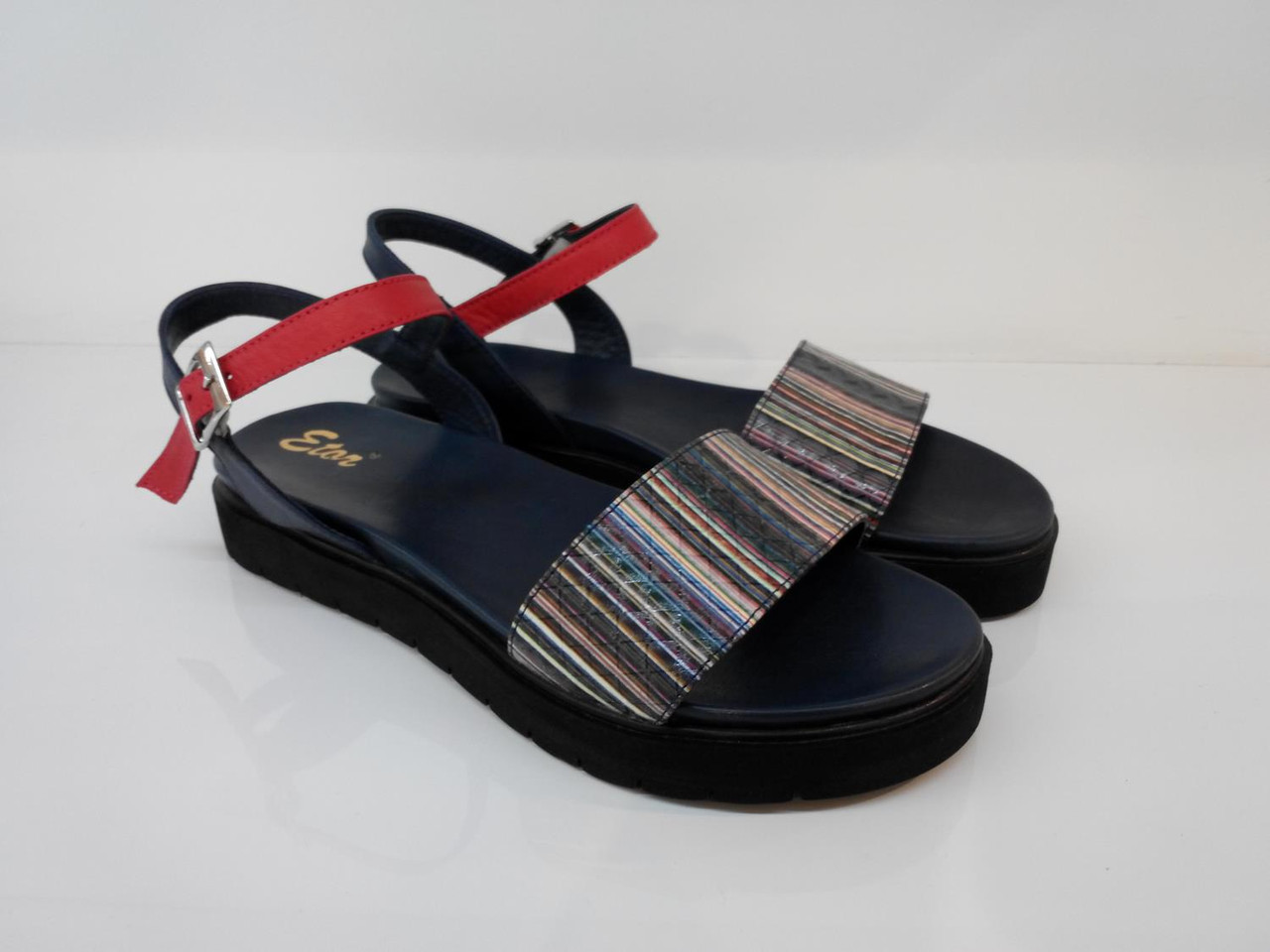 

Босоніжки Etor 5722-56153-18 синій+червоний, 39