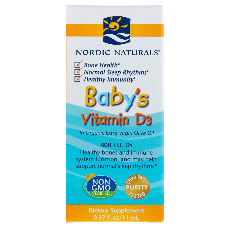 

Витамины Nordic Naturals Витамин Д3 для детей Baby's Vitamin D3 400 МЕ 11 мл