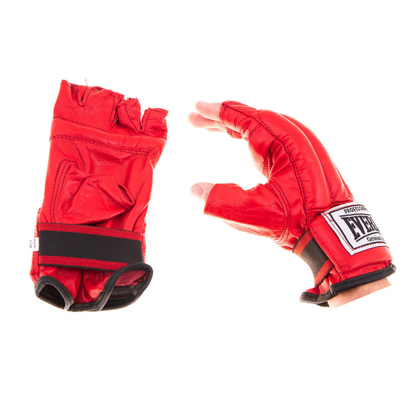 

Перчатки шингарты Everlast, кожа, рр. XL, красный, mod. 4011