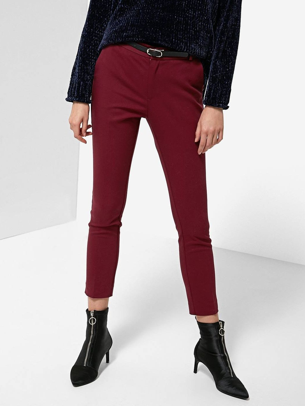 

Брюки Stradivarius 04504143150  Бордовые, Брюки Stradivarius 04504143150 32 Бордовые