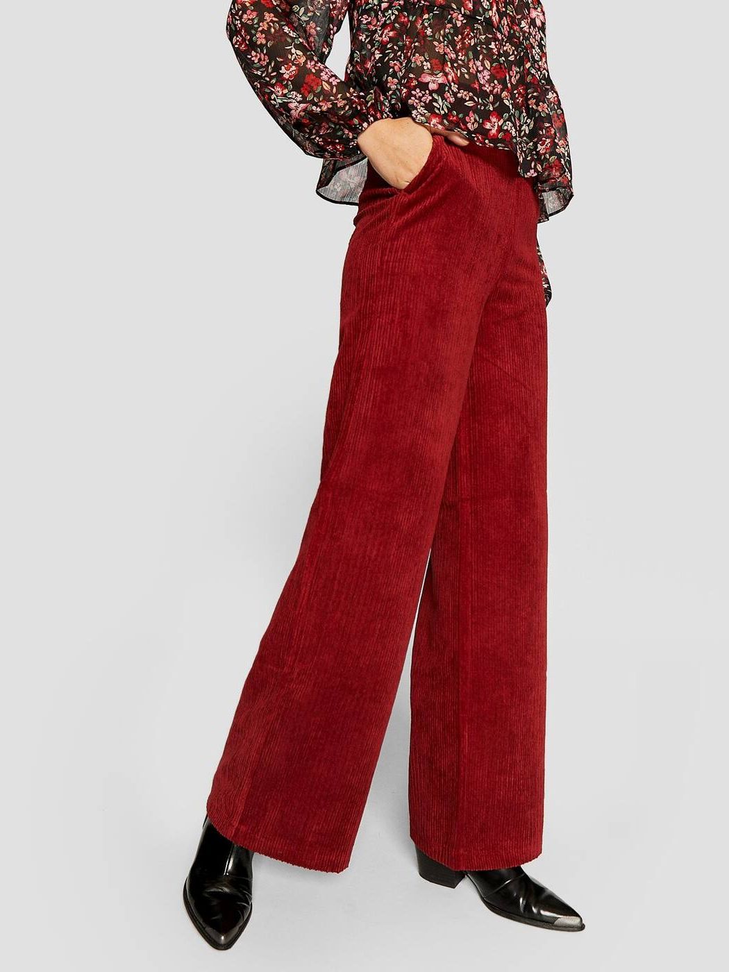 

Брюки Stradivarius 04526643101 36 Бордовые