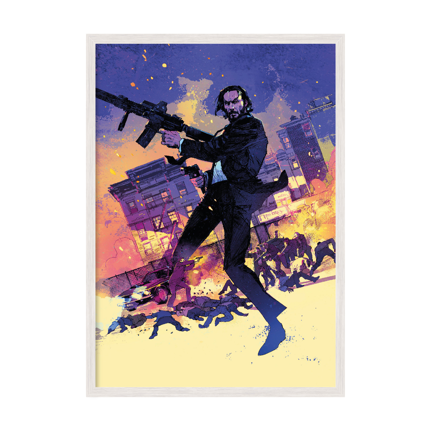 

Постер в рамке MY POSTER с антибликовым стеклом 420x594 мм White "Джон Уик Pop art."