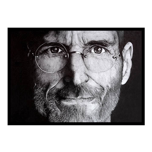 

Постер в рамке MY POSTER с антибликовым стеклом 420x594 мм Black "Стив Джобс"