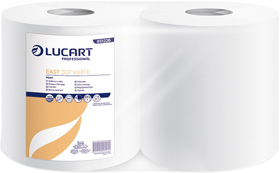 

Бумажные полотенца Lucart Easy 307 White 2 слоя 830 отрывов 2 рулона