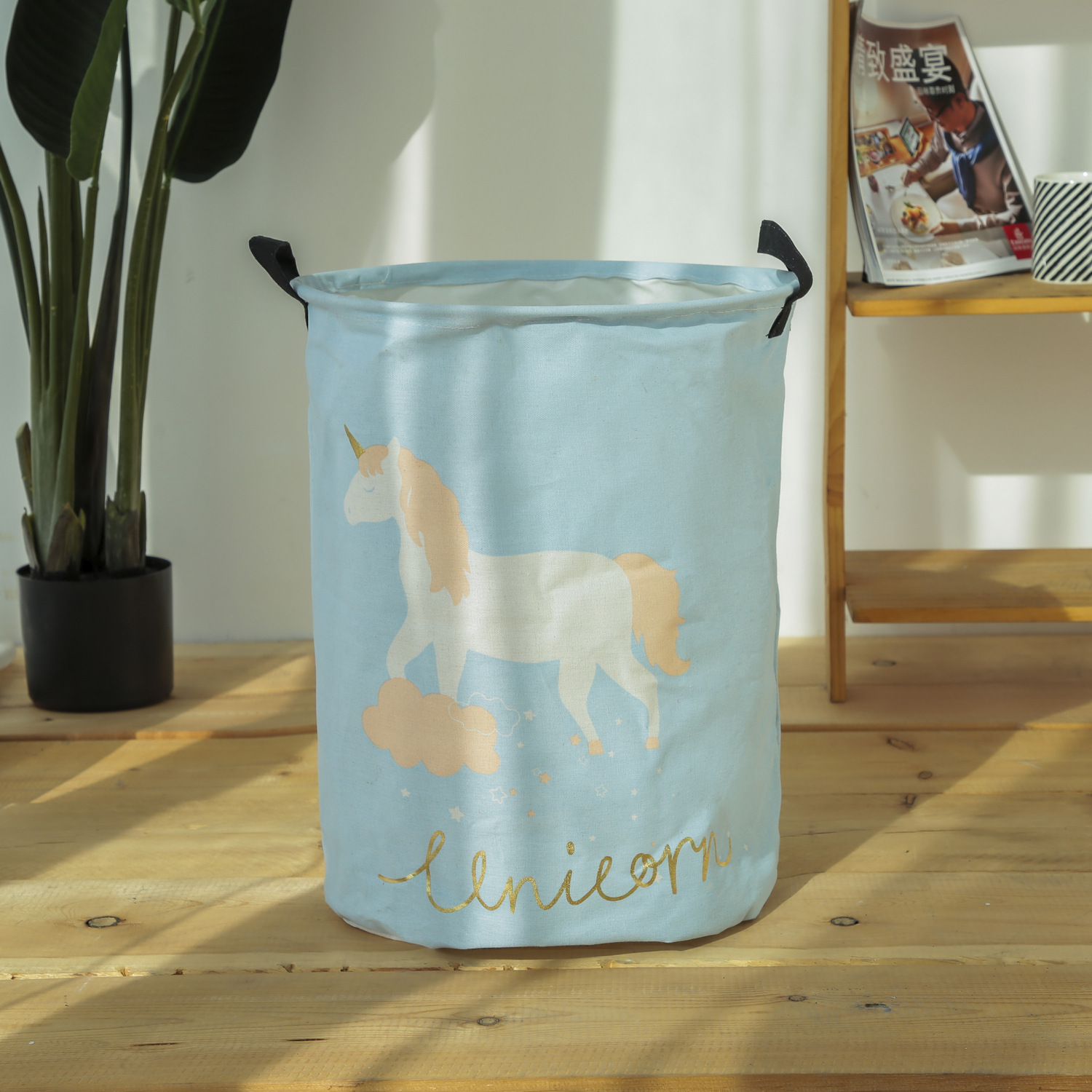 

Корзина для игрушек, белья, хранения Единорог Berni Home Голубой (49470)
