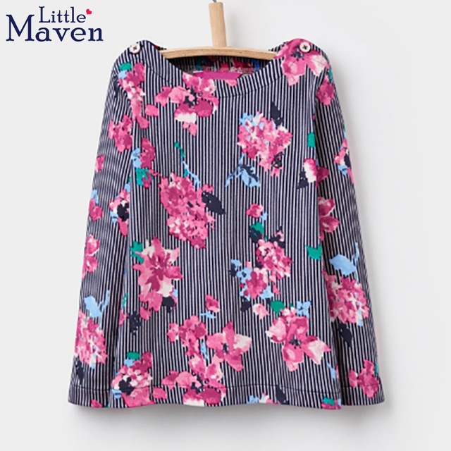

Лонгслив для девочки Цветы Little Maven (110 / 5 лет) Синий