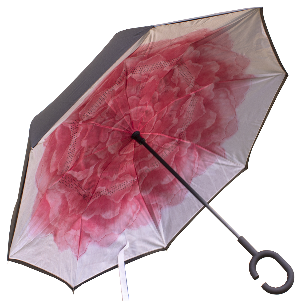 

Зонт наоборот Up-Brella женский умный антизонт (смарт зонт) Роза