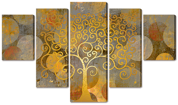 

Модульная картина Interno Холст Дерево в лучах 185х106см