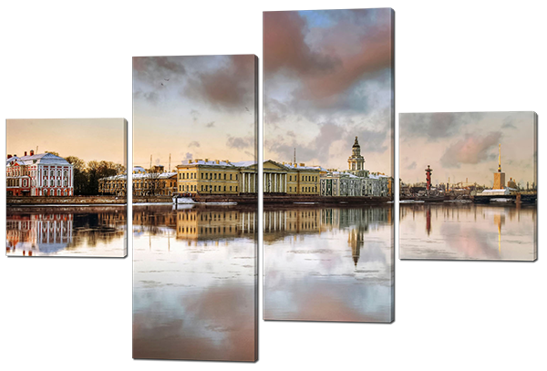 

Модульная картина Interno Холст Весенний Питер 106х71см