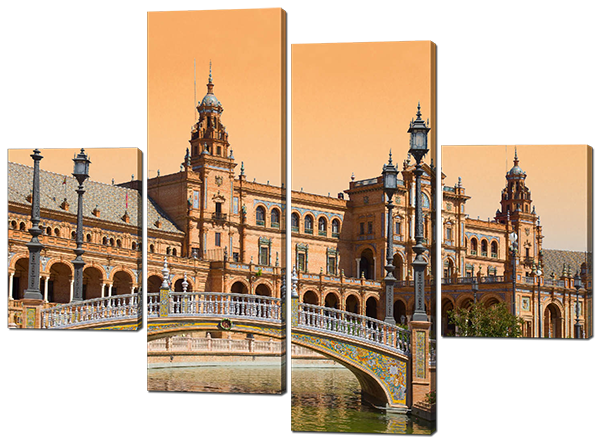 

Модульная картина Interno Холст Дворец Испании 126х93см (R451М)