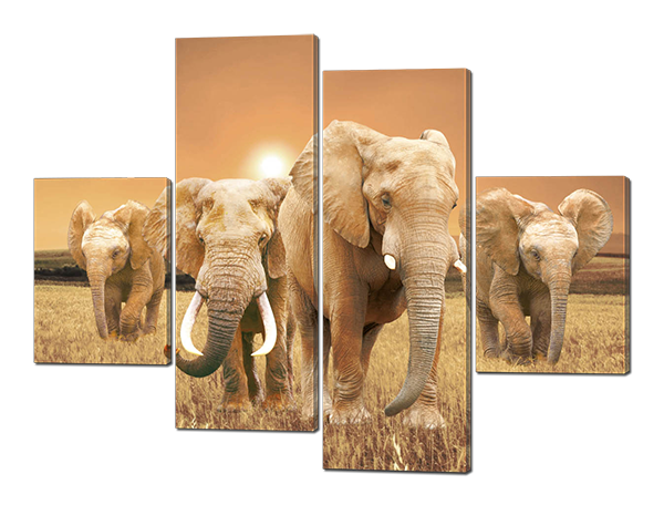 

Модульная картина Interno Холст Слоны 126x93см (R207М)