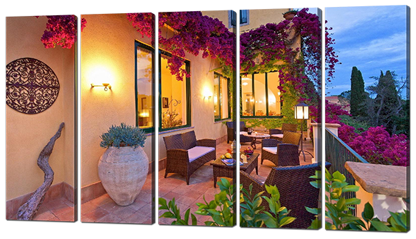 

Модульная картина Interno Холст Терраса сумерки 158х88см