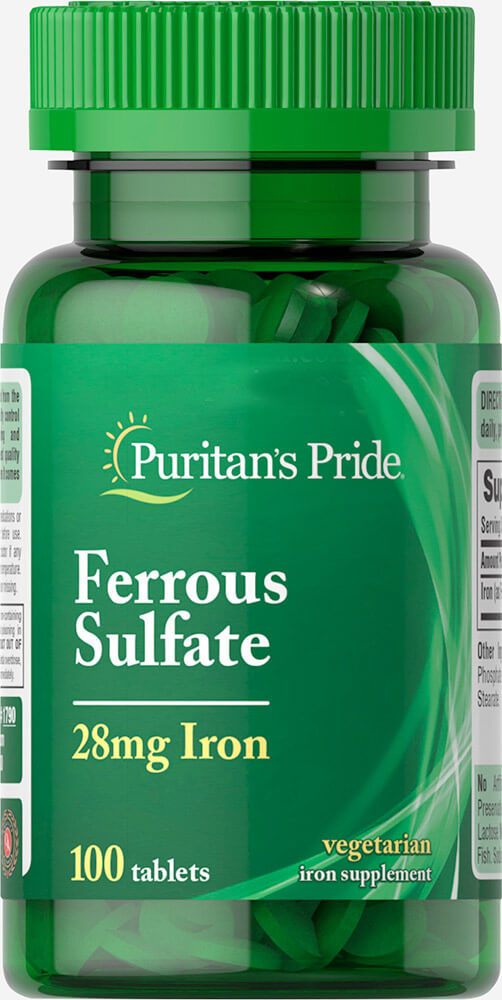 

Витамины Puritan's Pride Iron Ferrous Sulfate 28 mg 100 таблеток (4384301585)