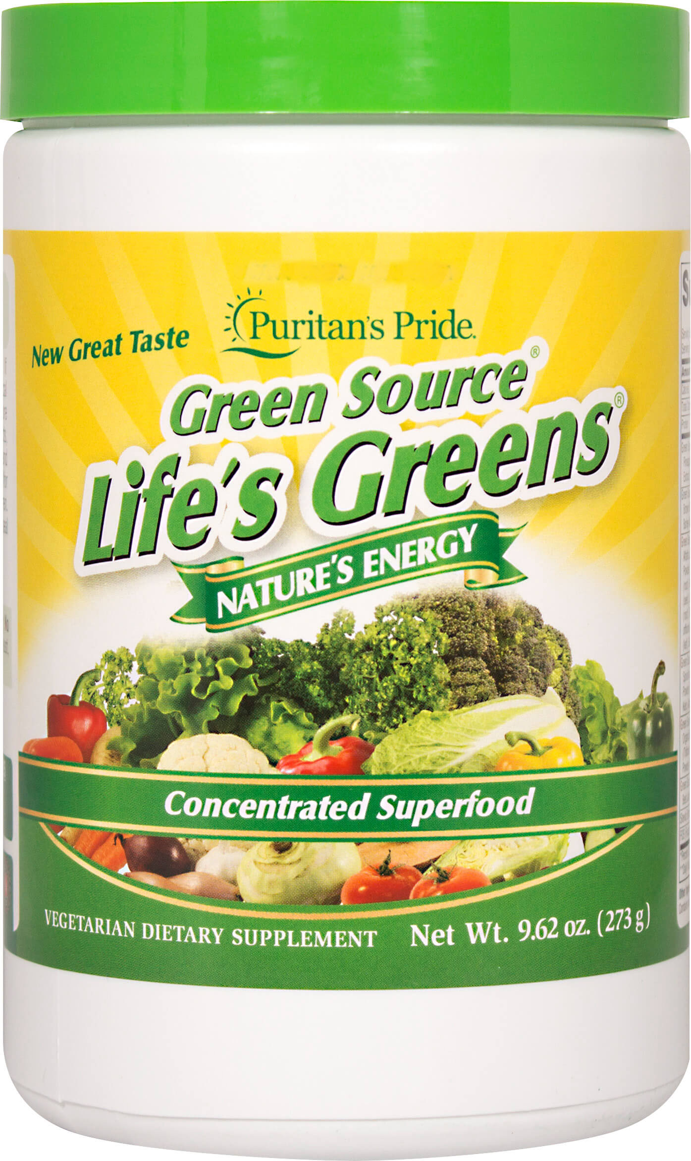 

Специальный продукт Puritan's Pride Green Source Life's Greens Concentrated Superfood Formula 273 г Без вкуса (4384301592)