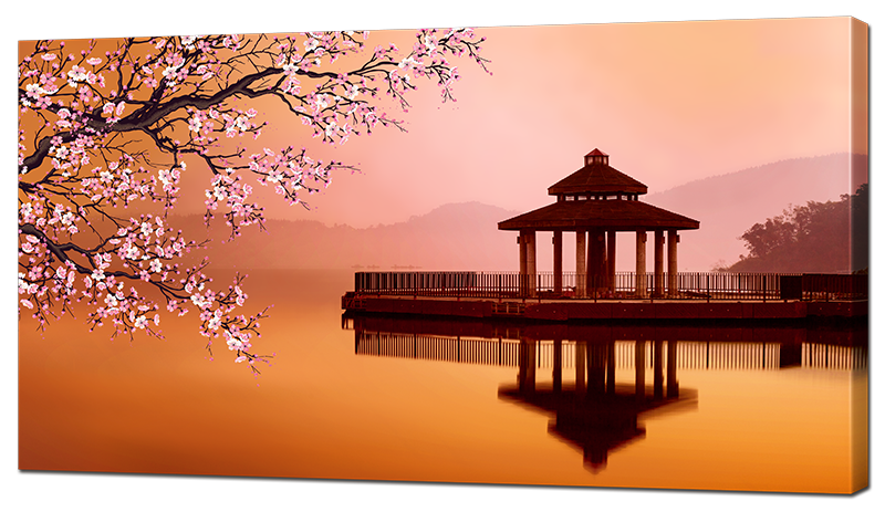 

Картина Interno Эко кожжа Озеро на востоке 70х40см