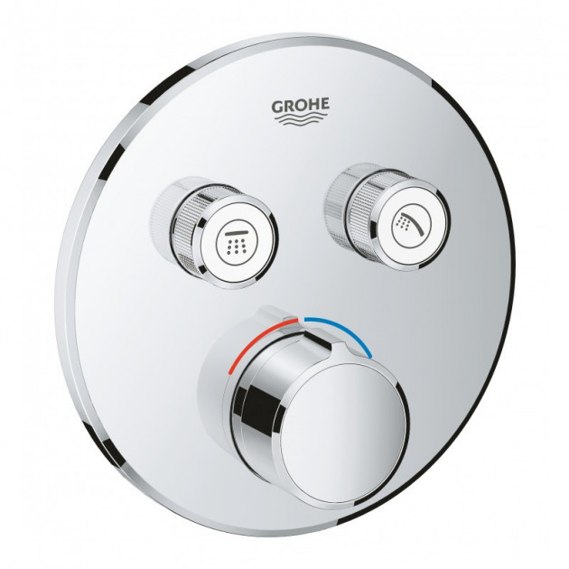 

Смеситель Grohe Grohtherm SmartControl внешняя часть на 2 выхода (29145000)