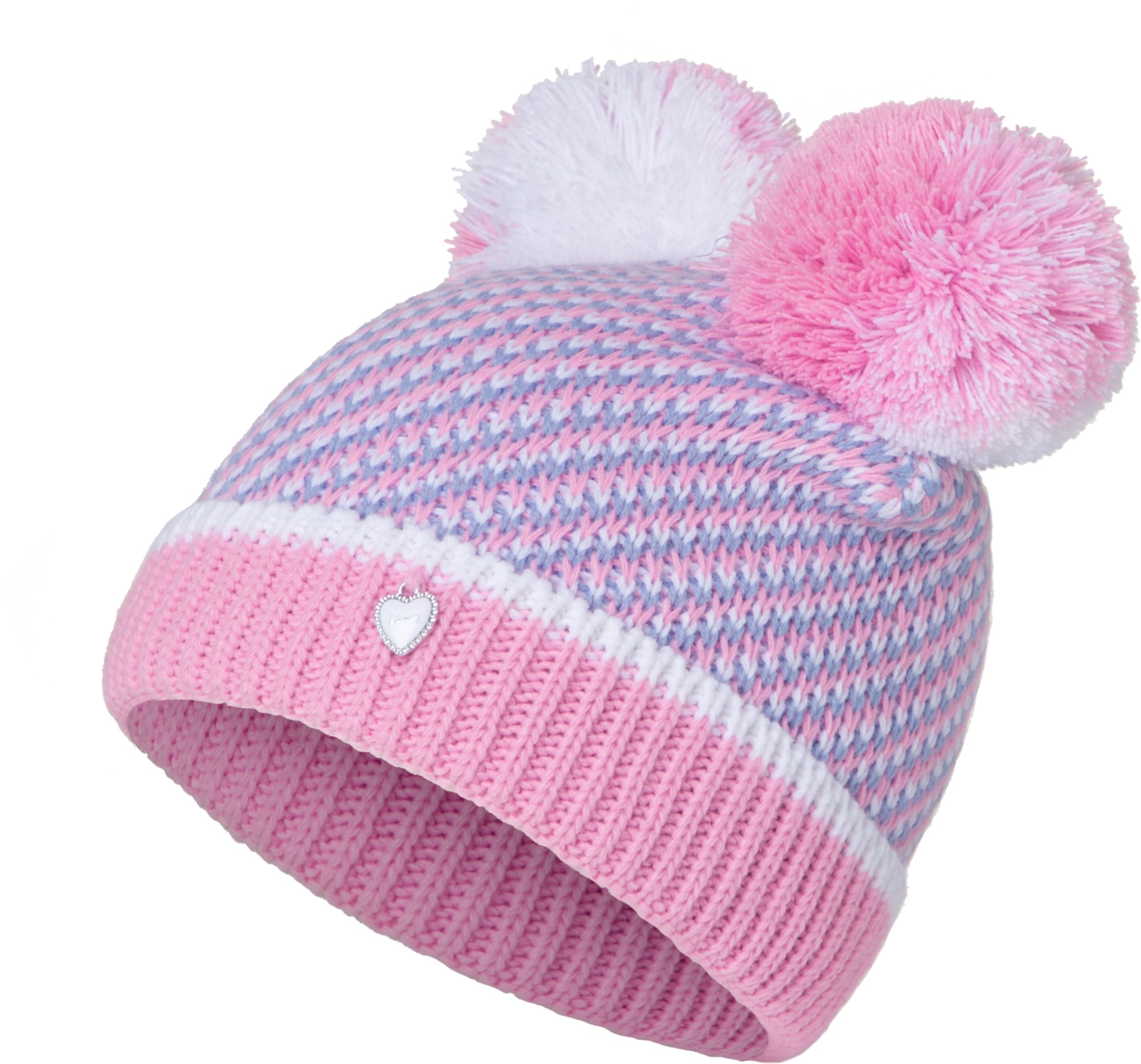 Акція на Дитяча зимова шапка з помпоном для дівчинки ESLI 17С-90СП 50-52 Рожева від Rozetka