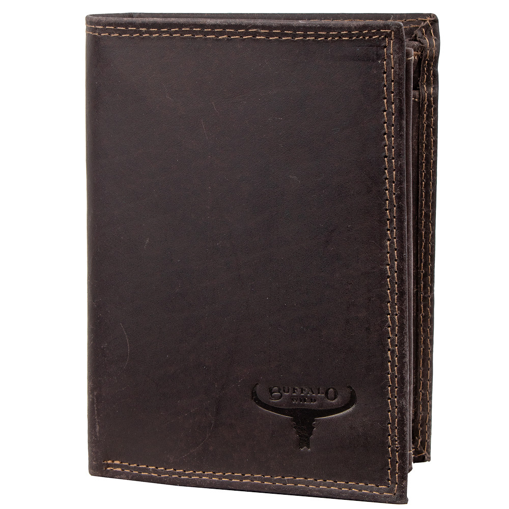 

Мужской кожаный кошелек (DNKN4-B-MHU-brown) Buffalo Wild 10х13х2,5 см Коричневый 000132644