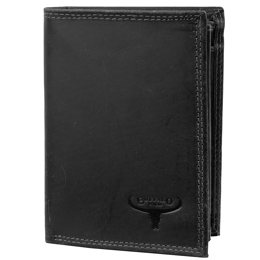 

Мужской кожаный кошелек (DNKN4-B-MHU-black) Buffalo Wild 10х13х2,5 см Черный 000132096