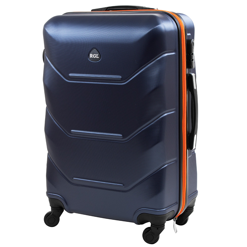 

Чемодан большой на 4-х колесах (RGL720L-dark-blue-orange) Rogal 45х65х26 см Синий 000133568