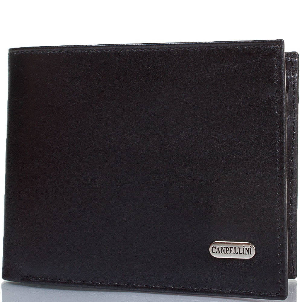 

Мужской кожаный кошелек (SHI1108-1) Canpellini 12х10х2 см Черный 000132449