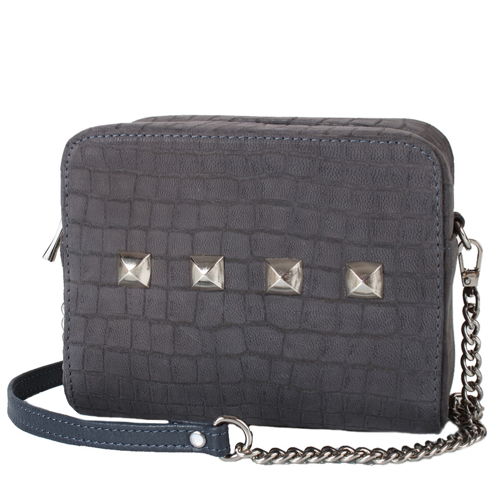 

Женская кожаная сумка-клатч (GG2102-9) Gurianoff studio 15,5х12,5х9 см Серый 000131668