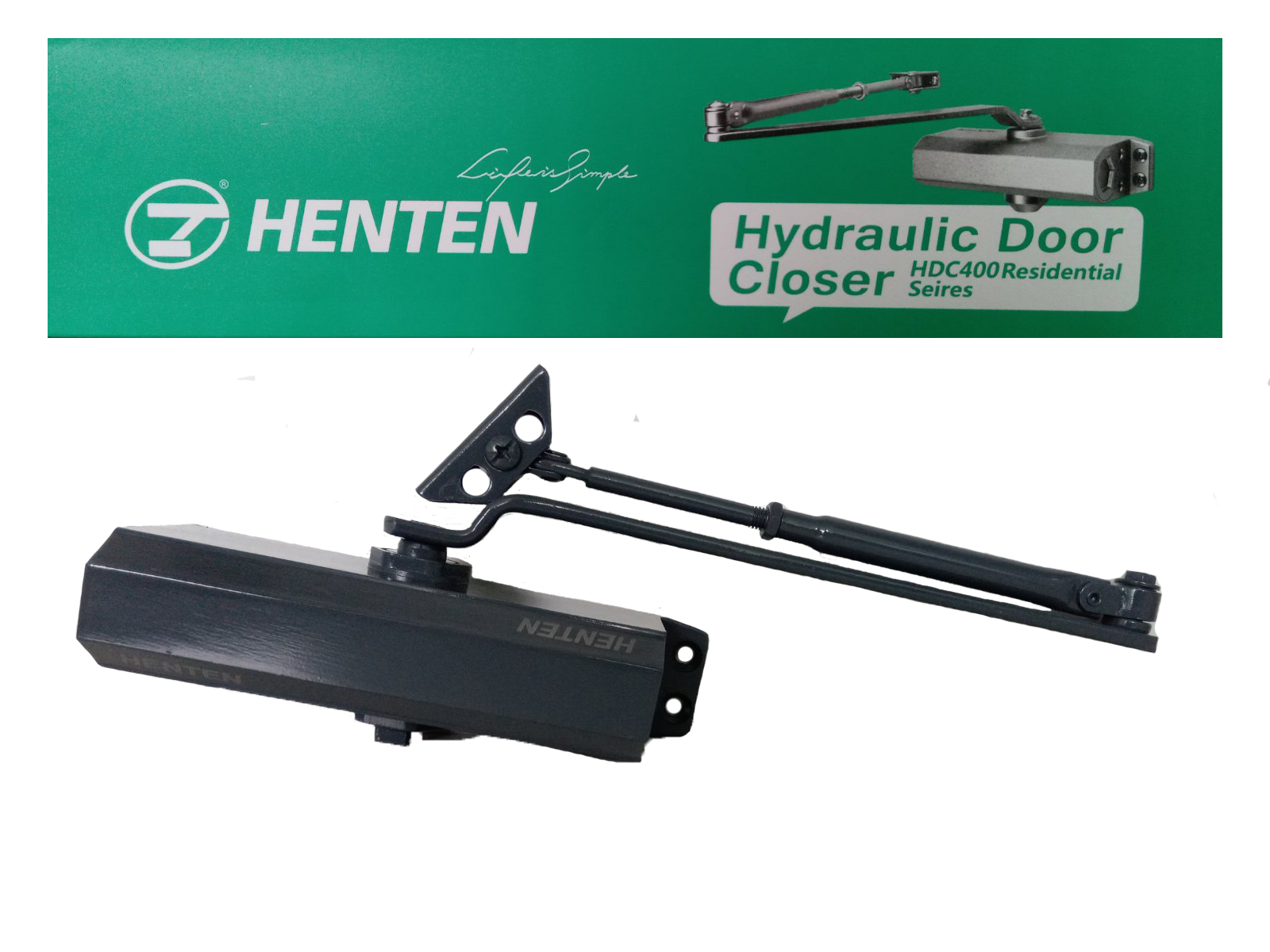 

Доводчик для дверей HENTEN HDC-420 серый Крептрейд EN4 10 шт