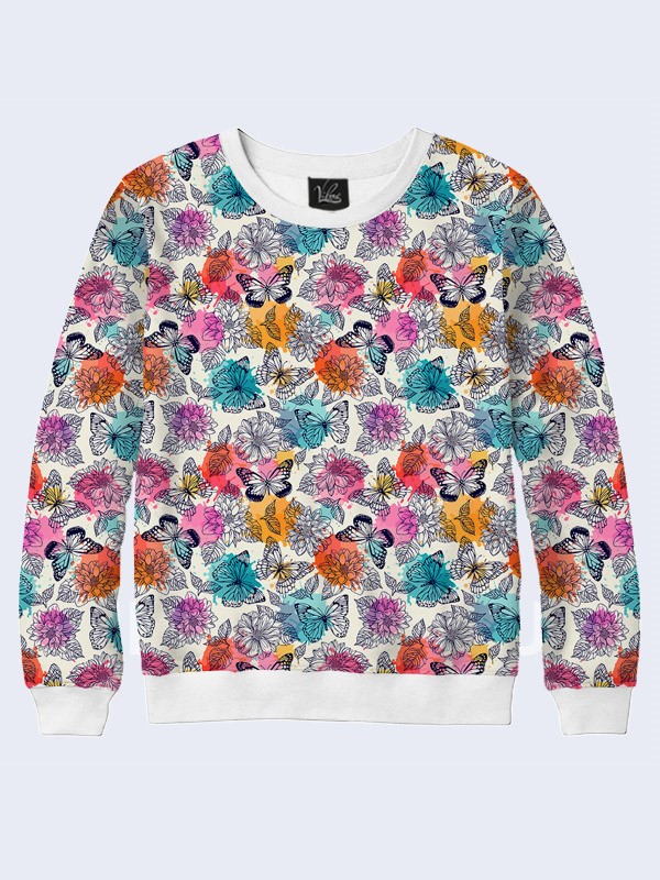

Женский свитшот Butterflies pattern (9638) Vilno XL (50) 000135623