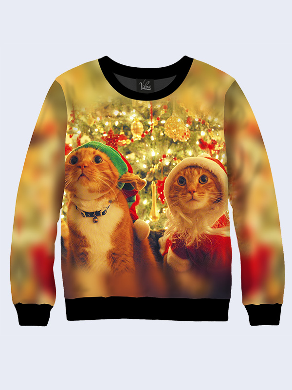 

Мужской свитшот Christmas red cats (2836) Vilno M 000138164