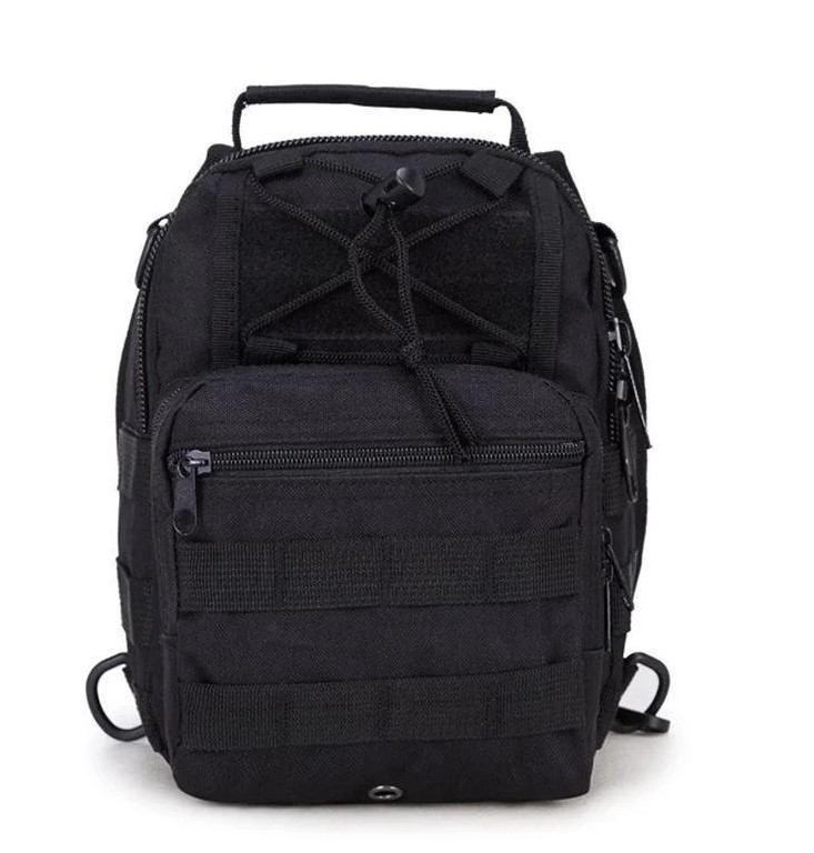 

Рюкзак сумка (мессенджер) тактическая военная Oxford 600D 6 л Украина Black (T-Bag 2)