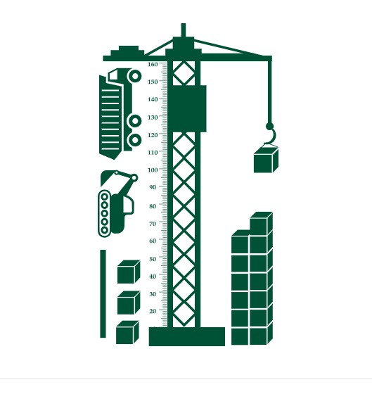 

Интерьерная виниловая наклейка ростомер IdeaClock Crane 105х185 см Лесной зеленый(39369-46-39)