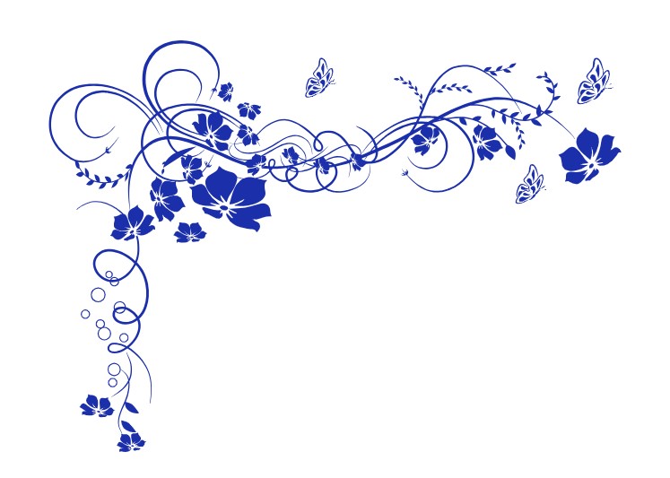 

Самоклеющийся виниловый стикер на стену и обои IdeaClock Flowers 150х65 см Ярко-синий(53244-46-26)
