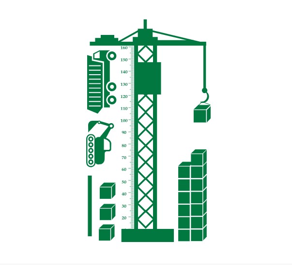 

Интерьерная виниловая наклейка ростомер IdeaClock Crane 105х185 см Травянисто-зеленый(39369-46-41)