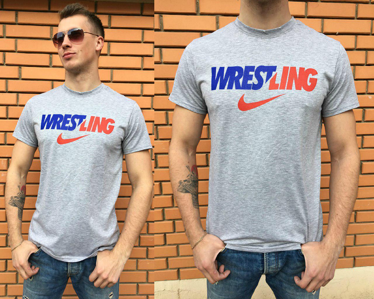 

Мужская футболка Lenato Wrestling L светло-серая