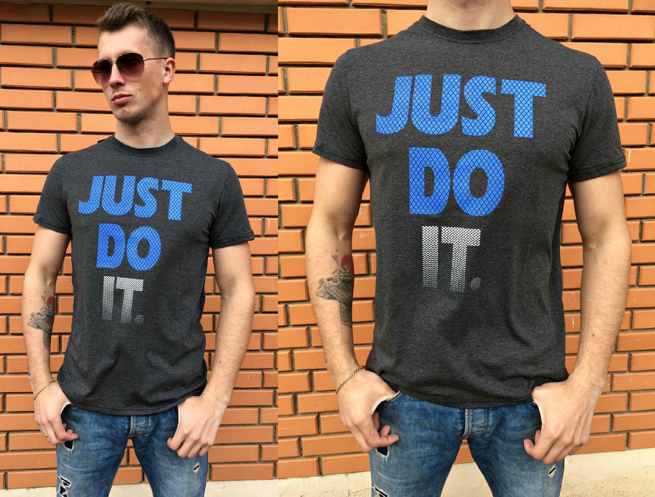 

Мужская футболка Lenato "Just do it" M графит
