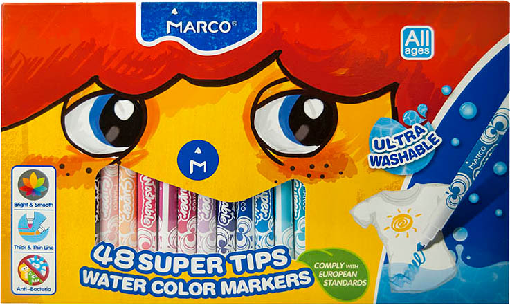 

Фломастеры Marco Super Washable 48 цветов (1630-48CB)