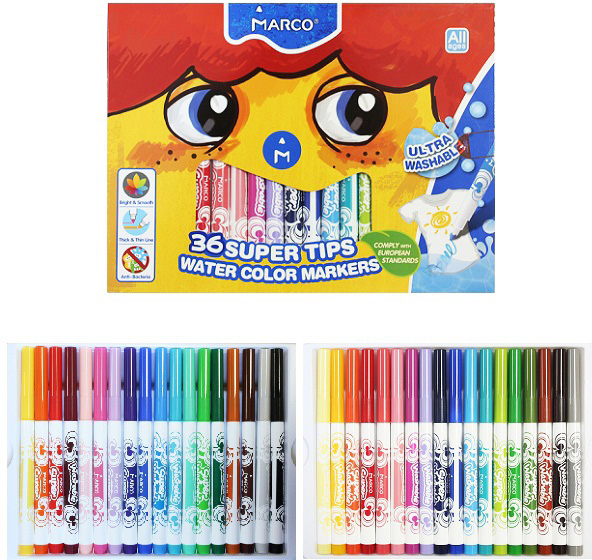 

Фломастеры Marco Super Washable Jumbo 36 цветов (1632-36CB)