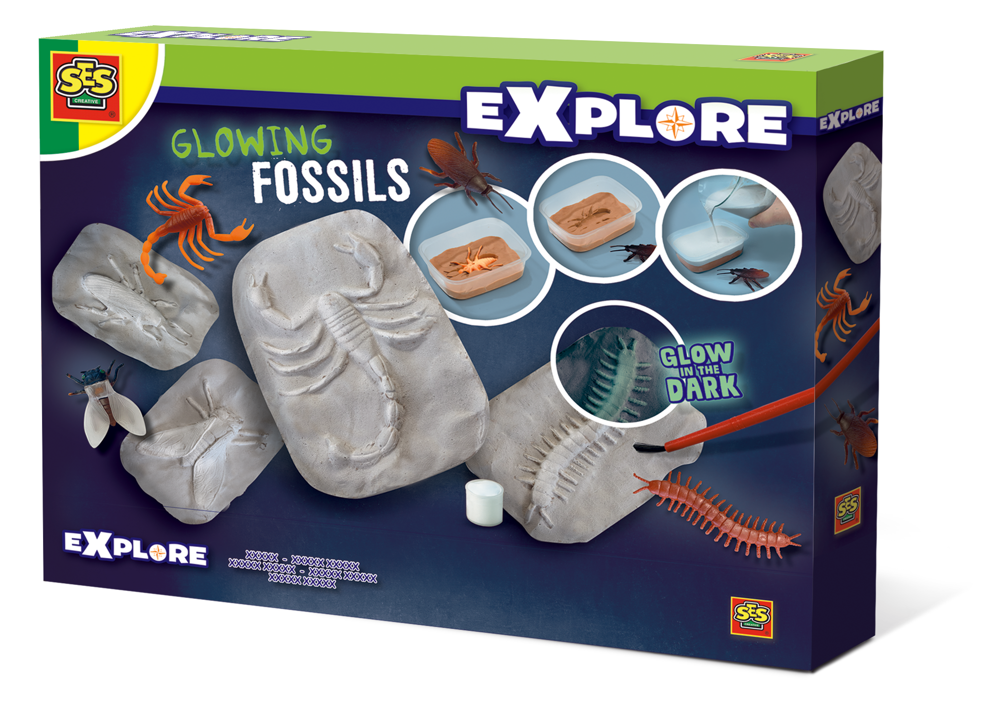 

Игровой набор Ses Creative Исследователь Светящиеся окаменелости насекомых (25073S)