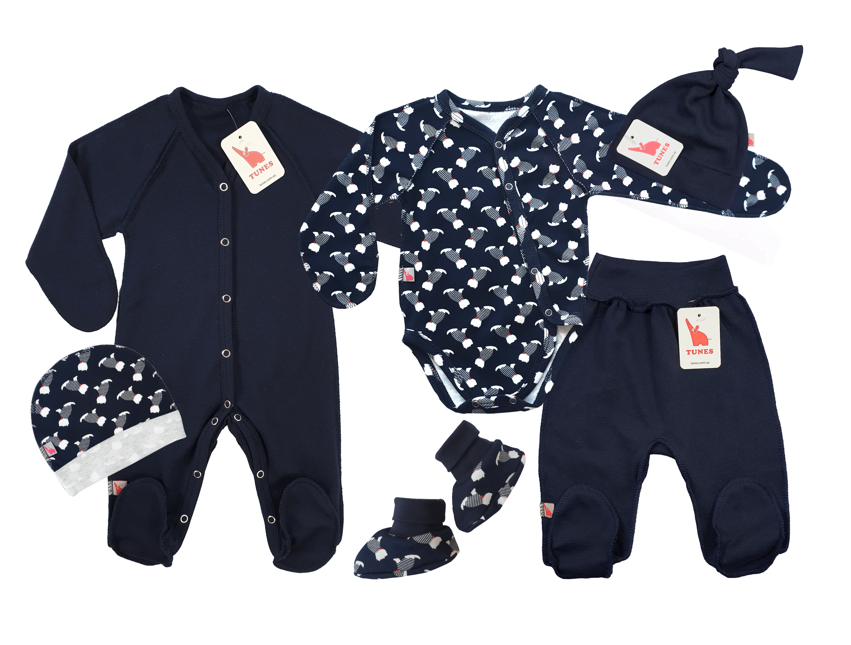 

Комплект для малыша Tunes 6в1 York 56 см Синий