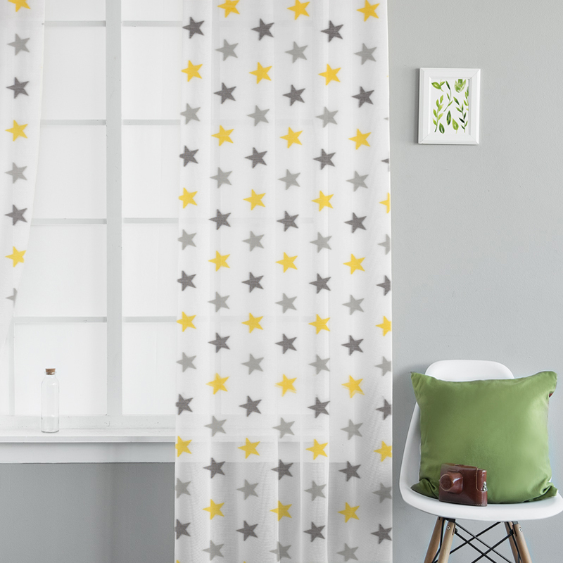 

Тюль для детской комнаты TT162488 Time Textile 300х295 см Серо-желтый