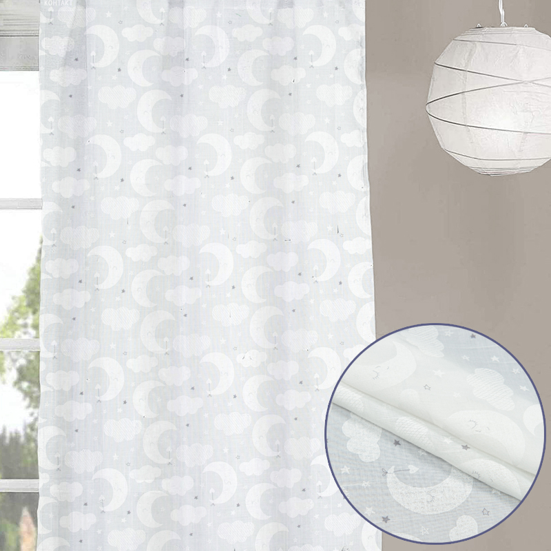 

Тюль для детской комнаты TT165010 Time Textile 400х275 см Серо-белый
