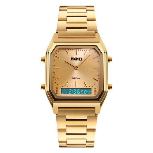 

Мужские наручные часы 1220 Gold Skmei 35x35 мм Золотой