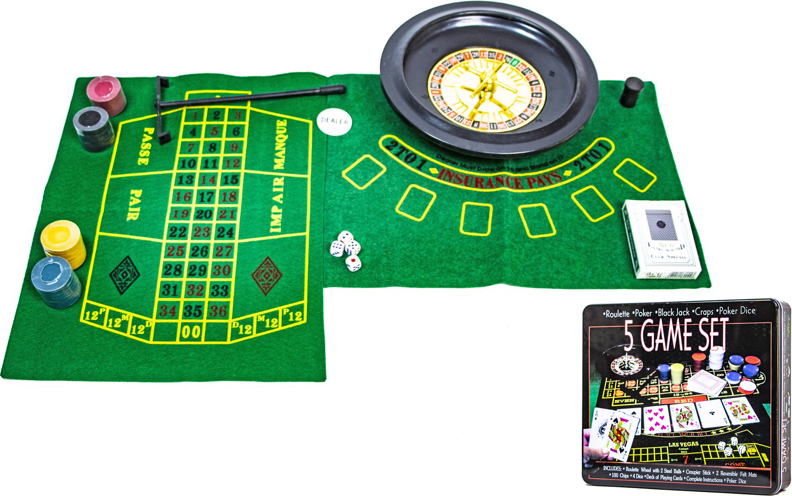 

Набор настольных карточных игр "5в1" Indoor Play (fit0006084)